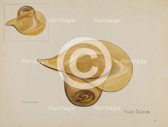 Glass Hat, c. 1936. Creator: Yolande Delasser.