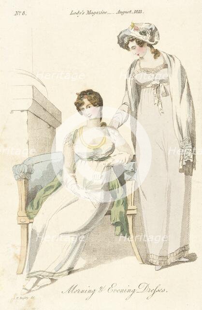 Fashion Plate (Morning and Evening Dresses), 1813. Creator: Unknown.