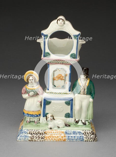 Watch Holder, Staffordshire, c. 1830. Creator: Staffordshire Potteries.