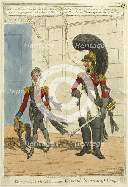 Dismal Dandies, or General Mourning & Crape, c. 1819. Creator: Charles Williams.