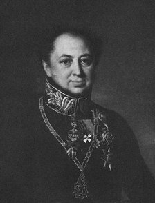 Portrait of Dmitry Pavlovich Tatischev (1767-1845), 1838. Artist: Anonymous  