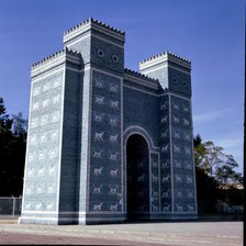 Reconstruction of the Ishtar Gate in Babylon.