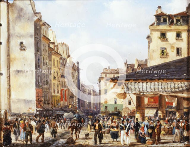 Les Halles, c1828. Creator: Giuseppe Canella.