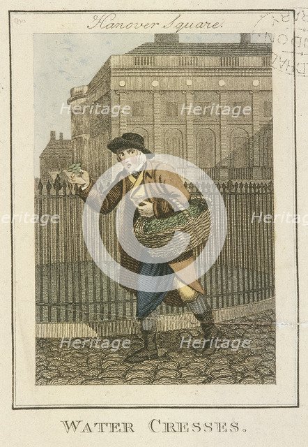 'Water Cresses', Cries of London, 1804. Artist: Anon