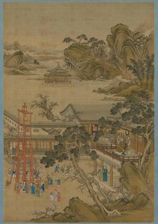 Emperor Qianlong Celebrate Lantern Festival , First half of the 18th cent.. Creator: Castiglione, Giuseppe (1688-1766).