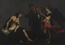 Saint Agatha Attended by Saint Peter and an Angel in Prison, c1640-1645. Creator: Alessandro Turchi.