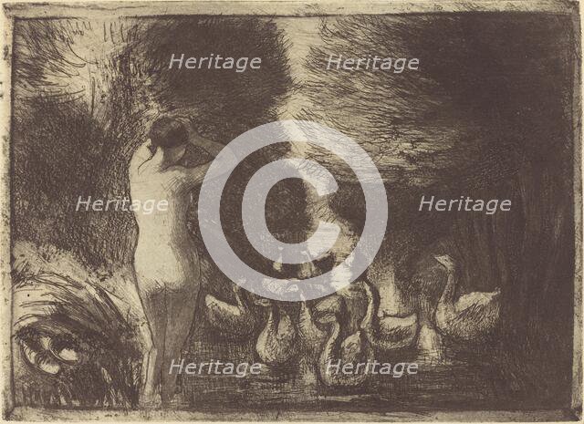 Baigneuse aux oies (Bathers with Geese), 1895. Creator: Camille Pissarro.