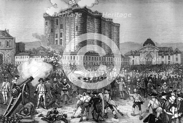 Storming of the Bastille, Paris, 14th July 1789 (1882-1884). Artist: Unknown