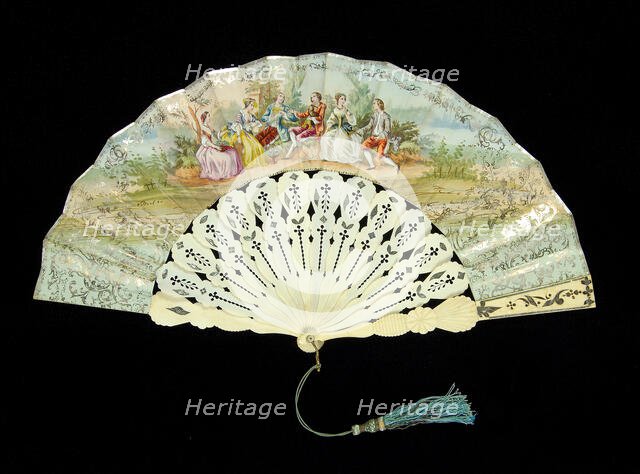 Fan, possibly French, 1860-69. Creator: Unknown.