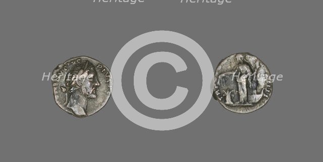 Denarius (Coin) Portraying Emperor Antoninus Pius, 157-158. Creator: Unknown.