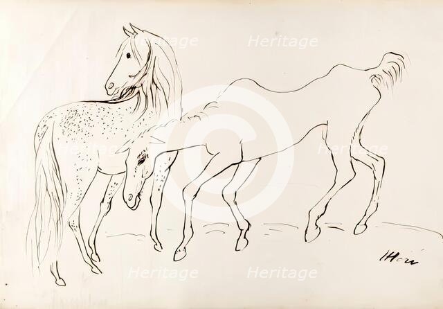 Two Horses, 1825-1839. Creator: James Howe.
