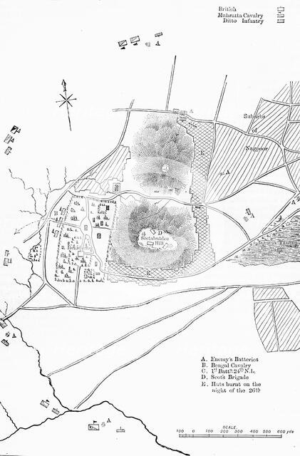 'Plan of the Defence of Seetabuldee Hill', c1891. Creator: James Grant.