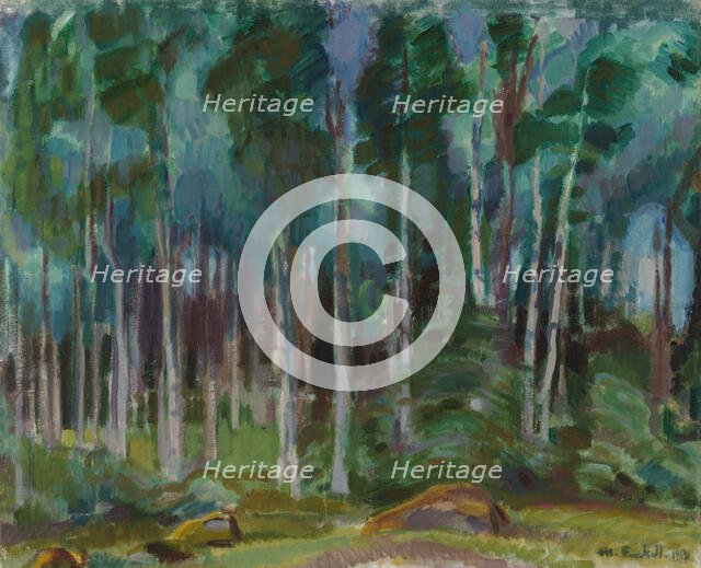 Birches in Vaaksy, 1919. Creator: Magnus Enckell.