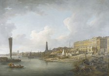 'The London Riverfront between Westminster and the Adelphi', c1771. Artist: William Marlow