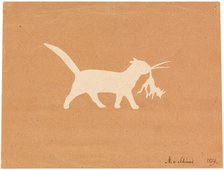 Cat ? little devil, 1859. Creator: Schwind, Moritz Ludwig, von (1804-1871).