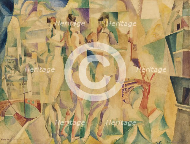 Ville de Paris, 1910-1912. Creator: Delaunay, Robert (1885-1941).