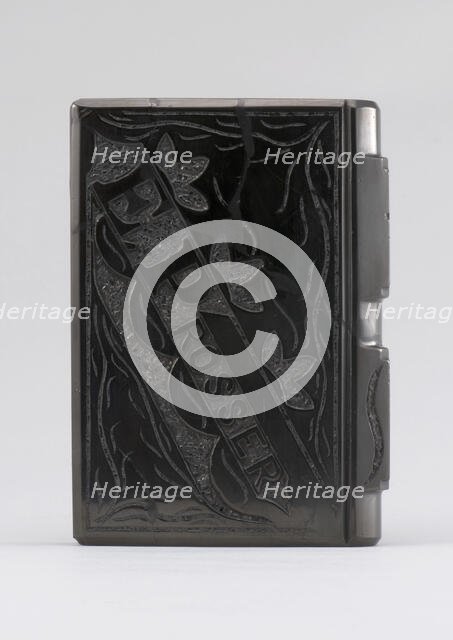 Coal carved in shape of a book, 1900s. Creator: Unknown.