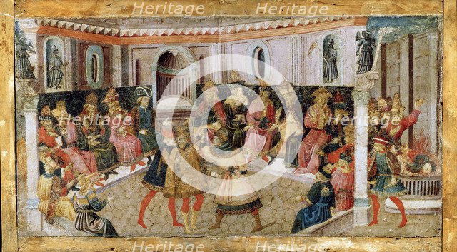 'The Assassination of Julius Caesar', 15th century.  Artist: Apollonio di Giovanni di Tommaso