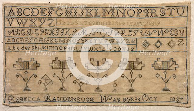 Sampler, 1837. Creator: Unknown.