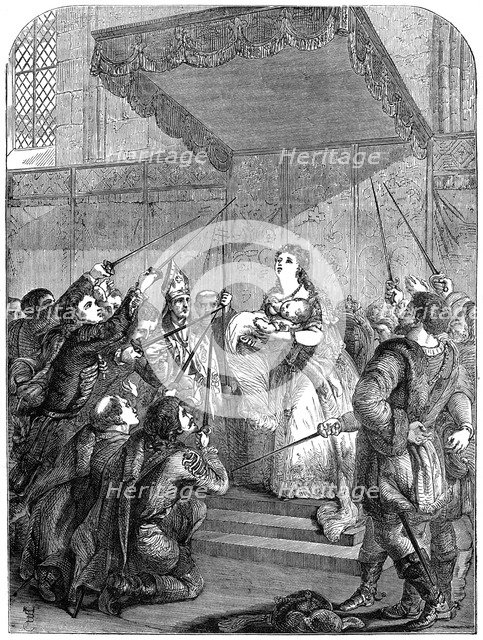 Maria Theresa of Austria (1717-1780) appealing to the Magyar Diet, 18th century (19th century). Artist: Unknown