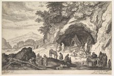 Mountainous Landscape with a Group of Gypsies, 1586-1629. Creator: Aegidius Sadeler II.