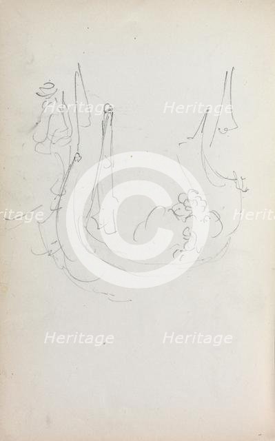 Italian Sketchbook: Gondola (page 35), 1898-1899. Creator: Maurice Prendergast (American, 1858-1924).