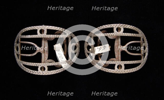 Shoe buckles, possibly British, 1770-90. Creator: Unknown.