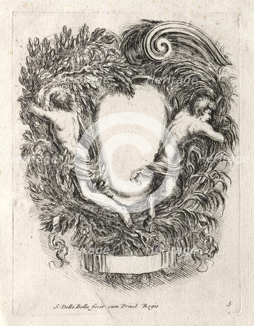 New Model for a Cartouche, 1647. Creator: Stefano Della Bella (Italian, 1610-1664).
