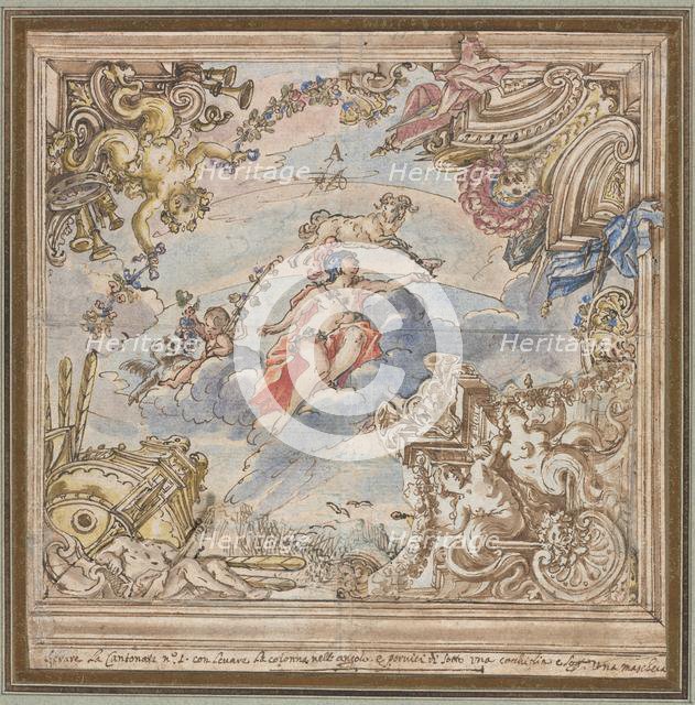 Design for a Ceiling: Mars and Aries, 1700s. Creator: Unknown.