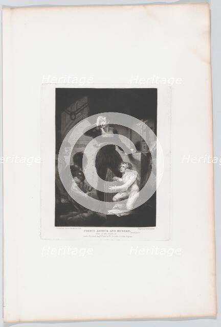 Prince Arthur and Hubert (Shakespeare, King John, Act 4, Scene 1), 1823-24. Creator: Thomas Goff Lupton.