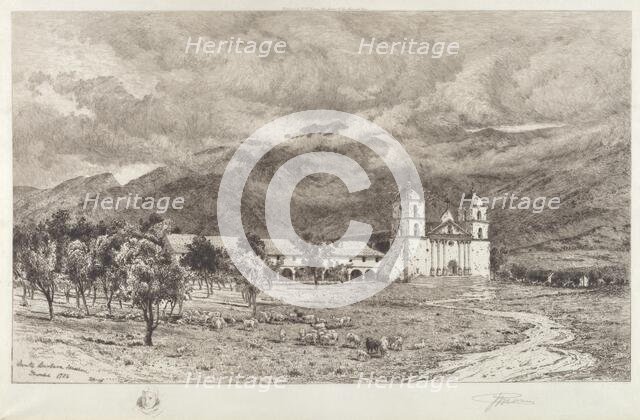 Santa Barbara Mission, 1886. Creator: Peter Moran.