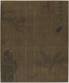 Monkeys, insects, and cabbage, Possibly Ming dynasty, 1368-1644. Creator: Unknown.