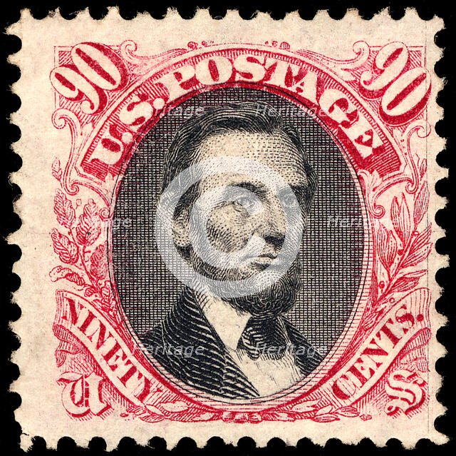 90c Abraham Lincoln G Grill single, 1869. Creator: Unknown.