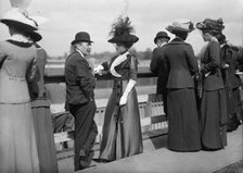 Benning Races - August Belmont And Mrs. Donald Cameron, 1912. Creator: Harris & Ewing.