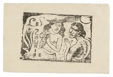 Two Women Chattering, headpiece for Le Sourire, 1900. Creator: Paul Gauguin.