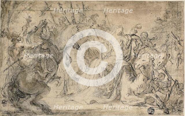 Zenobia Surrounded by Mounted Soldiers, n.d. Creator: Justus van Egmont.