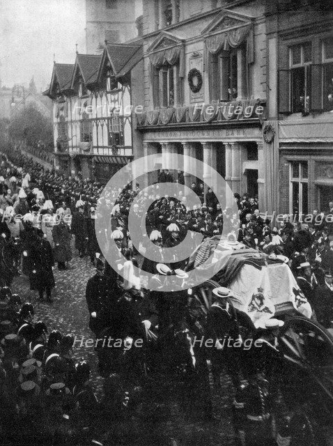 Queen Victoria's funeral procession, 1901. Artist: Unknown