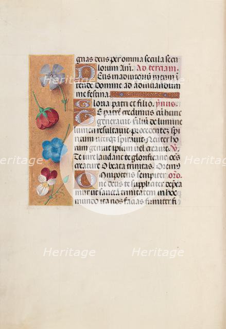 Hours of Queen Isabella the Catholic, Queen of Spain: Fol. 19v, c. 1500. Creator: Master of the First Prayerbook of Maximillian (Flemish, c. 1444-1519); Associates, and.