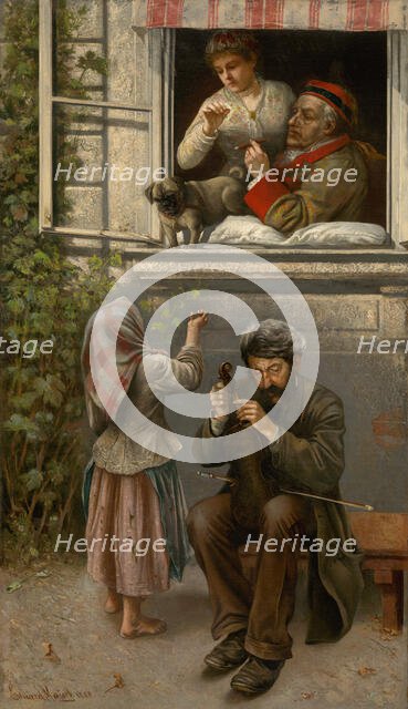 Blind Joe (Street Violinist), 1888. Creator: Eduard Majsch.