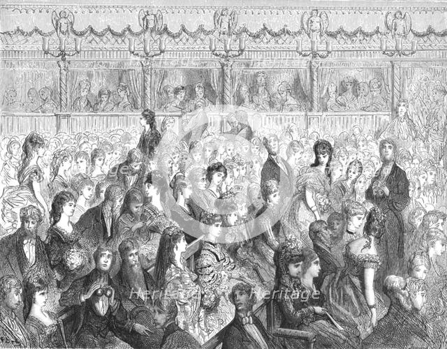 'The Stalls - Covent Garden Opera', 1872.  Creator: Gustave Doré.