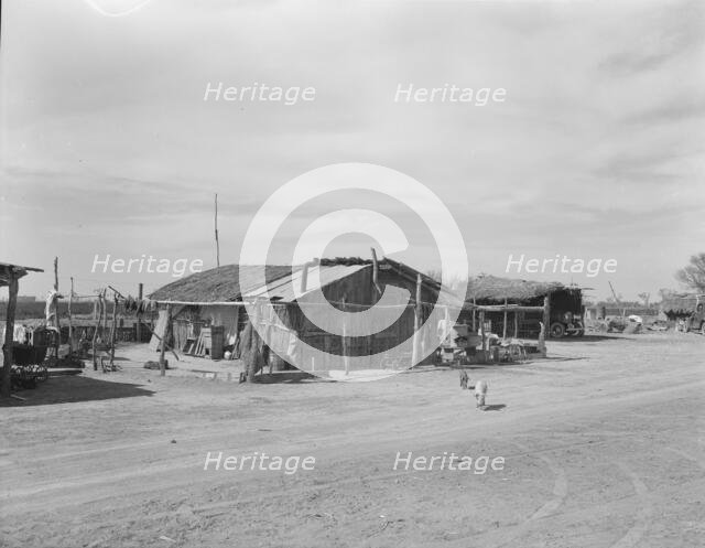 Housing typical of that afforded Mexican field workers of the Imperial Valley, 1937. Creator: Dorothea Lange.