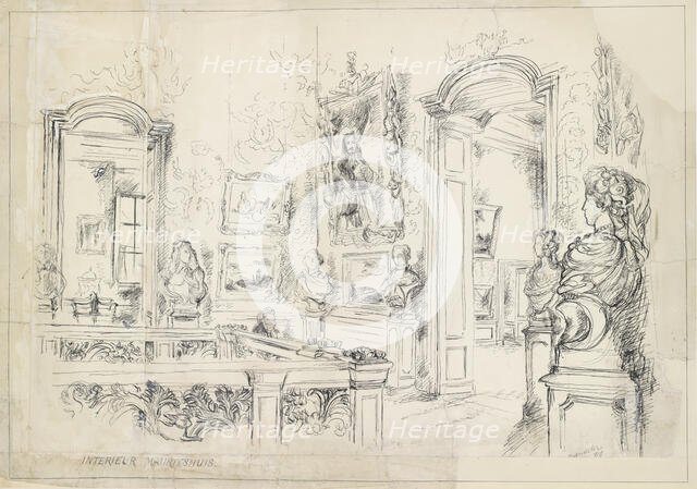 The Staircase Gallery of the Mauritshuis. Creator: Anon.