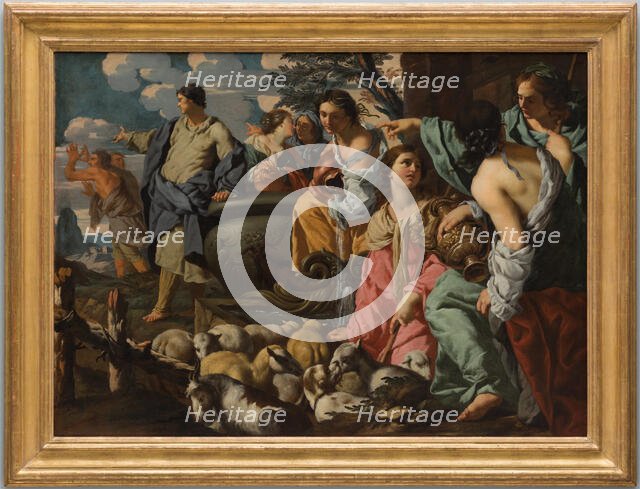Moses and the Daughters of Jethro, 1630s. Creator: Sigismondo Coccapani.