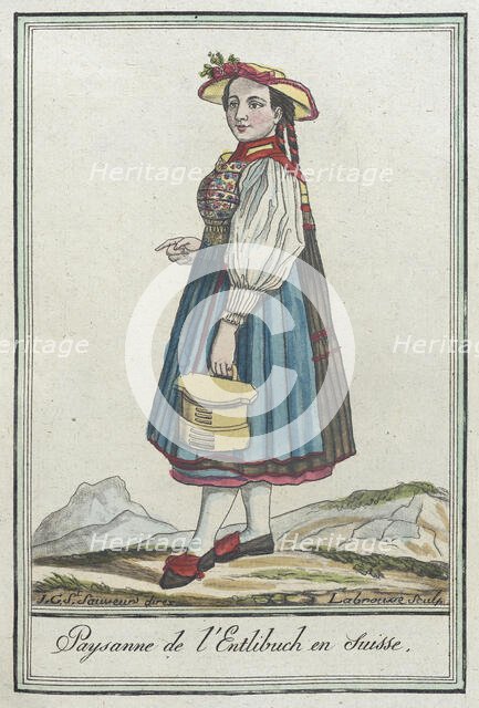 Costumes de Différents Pays, 'Paysanne de l'Entlibuch en Suisse', c1797. Creators: Jacques Grasset de Saint-Sauveur, LF Labrousse.
