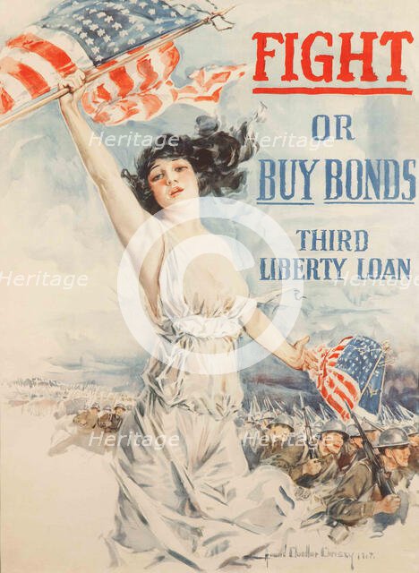 Fight or Buy Bonds, 1917. Creator: Christy; Howard Chandler (1872-1952).