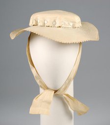 Hat, American, ca. 1850. Creator: Unknown.