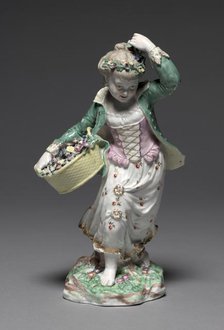Figure of Spring from the Four Seasons, c. 1775. Creator: Bristol Porcelain Factory (British).