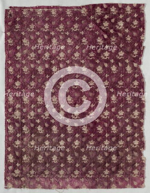 Velvet Fragment, 1600s. Creator: Unknown.