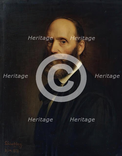 Self-portrait, 1878. Creator: Franz Schrotzberg.