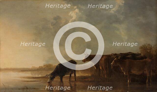 River Landscape with Cows, c.1645-c.1650. Creator: Aelbert Cuyp.